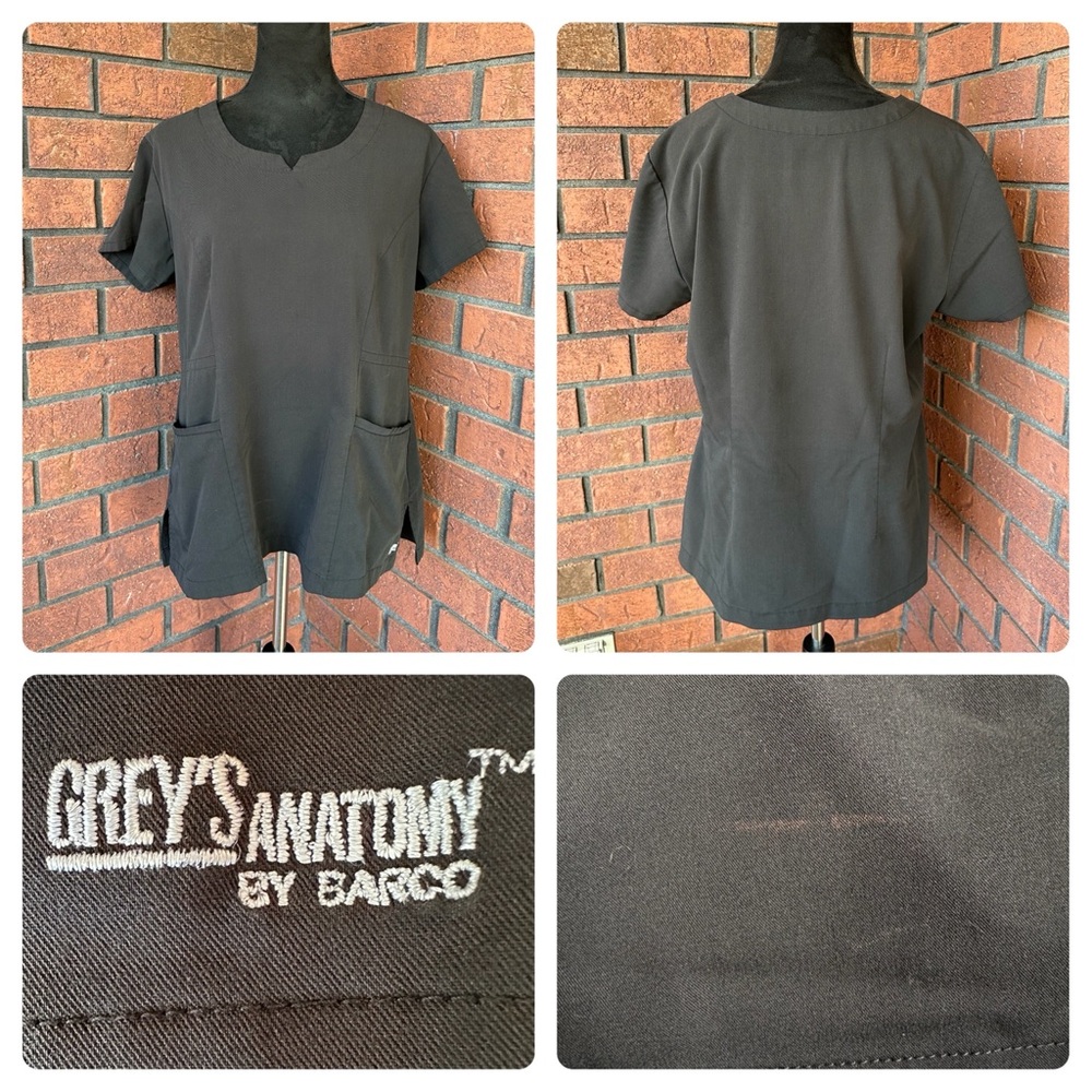 Grey’s Anatomy Scrub Top, Black, Women’s size L